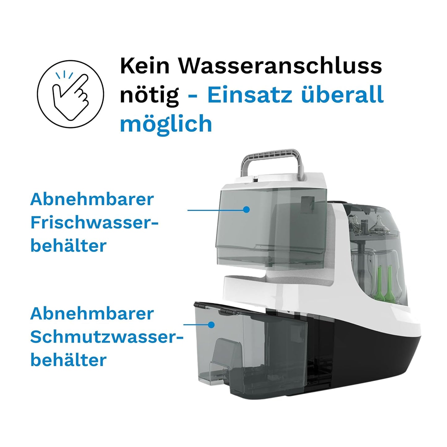 Flaschenwaschmaschine für Babyflaschen & Pumpenteile, Schwarz/Weiß