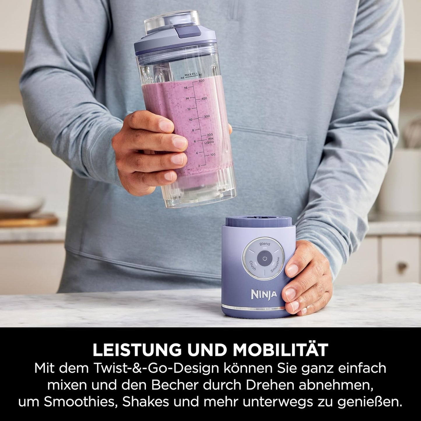 Tragbarer Mixer für Smoothies, Lavendel