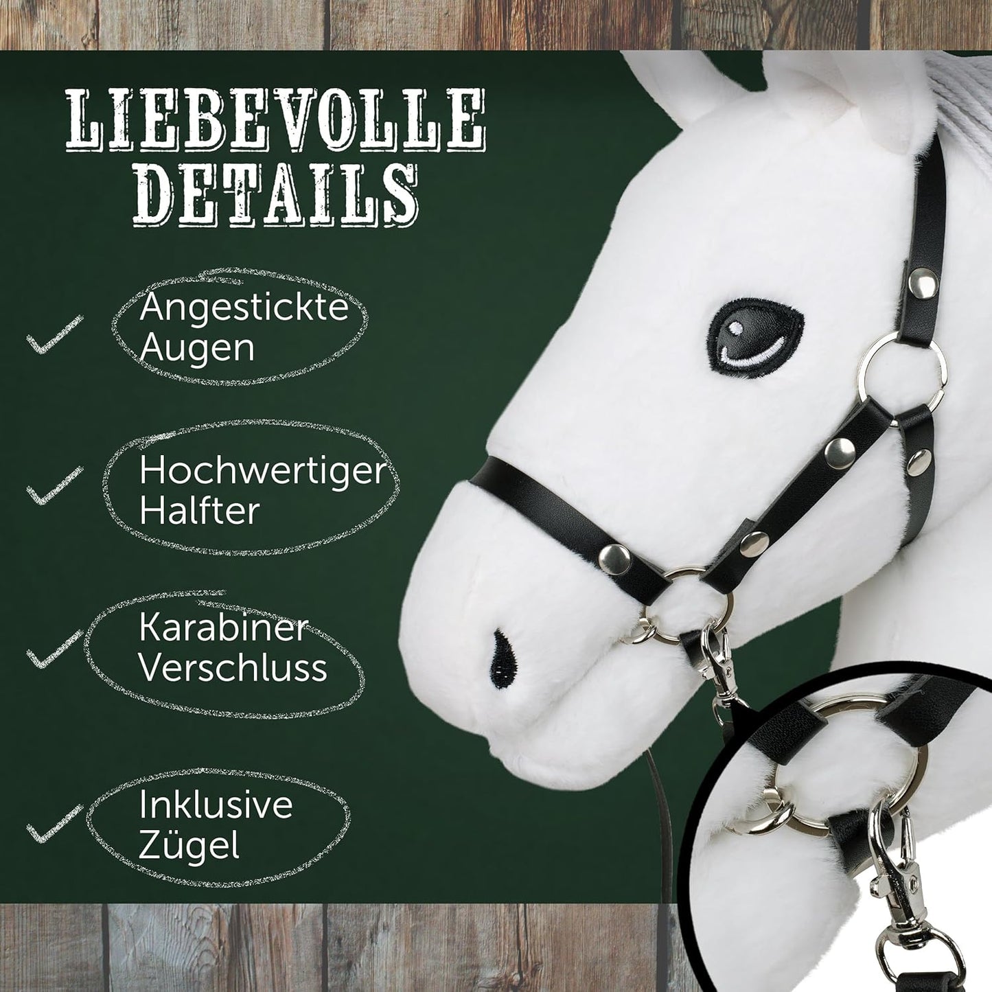 Hobby Horse mit Halfter und Trense für Kinder, Mia Small