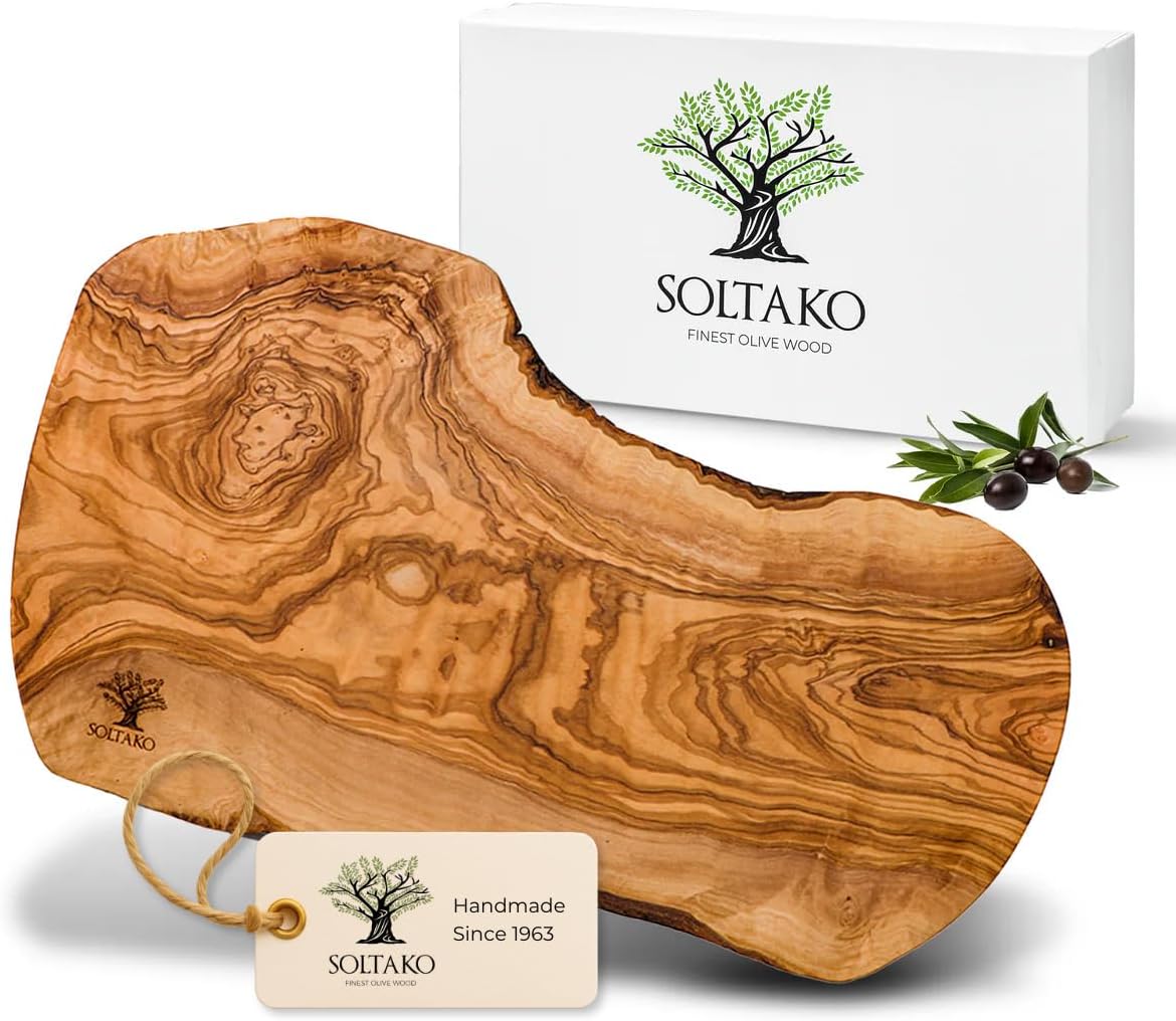 Rustikales Olivenholz-Schneidebrett, 45 x 20 cm, 1 45 x 20 cm