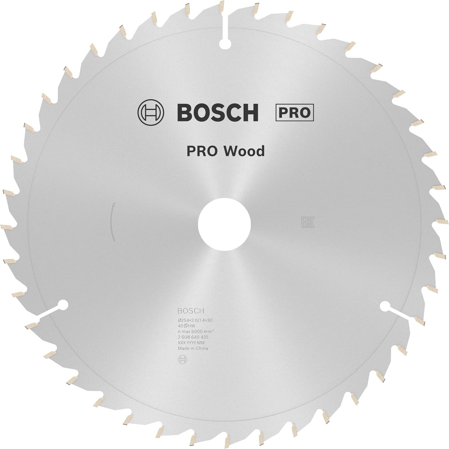 PRO Wood Kreissägeblatt, 254 x 2 x 30 mm, 40 Zähne / Kapp- und Gehrungssäge / 254 x 2/1.4 x 30 mm