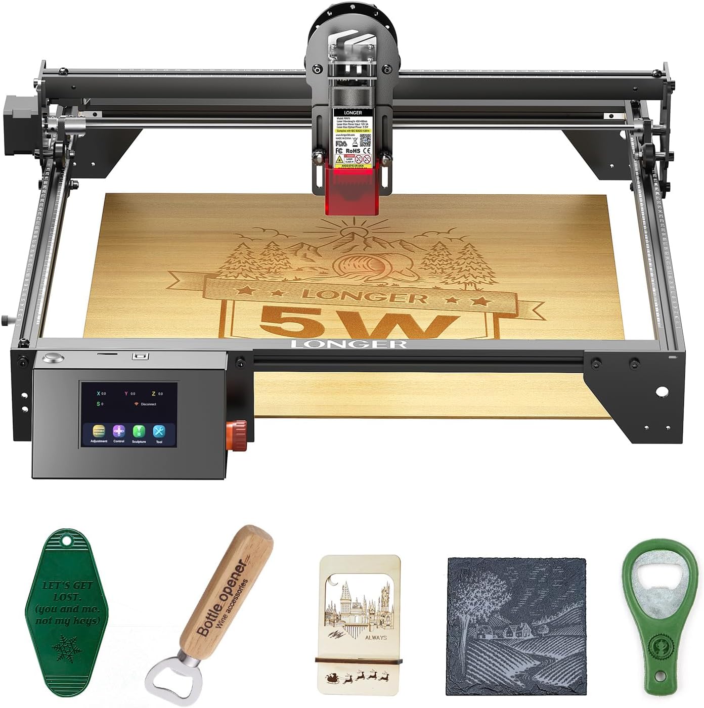 Lasergraviermaschine Ray5 mit Touchscreen, 5W