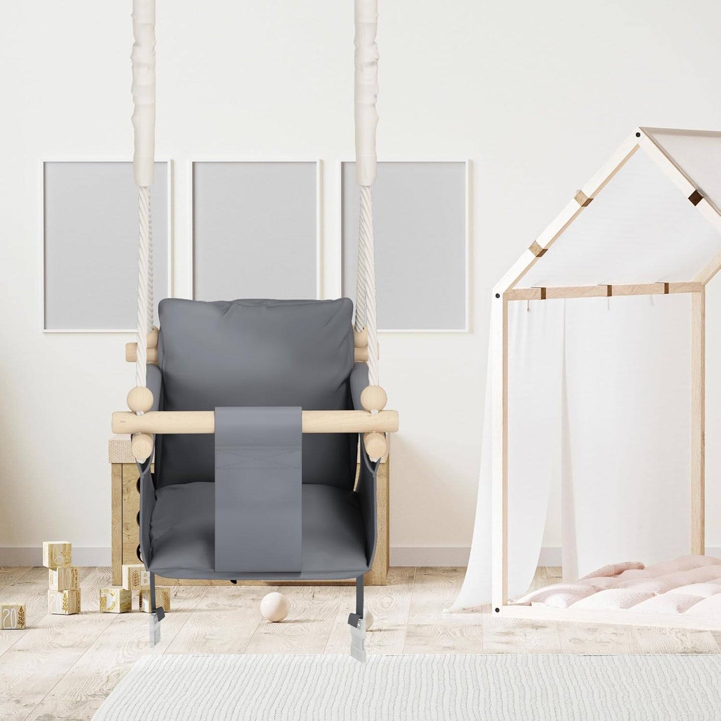 Baby- und Kinderschaukel, Scandi Aschgrau