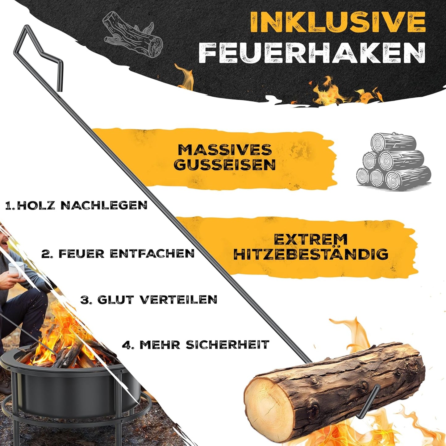 Feuerschale mit Grillrost