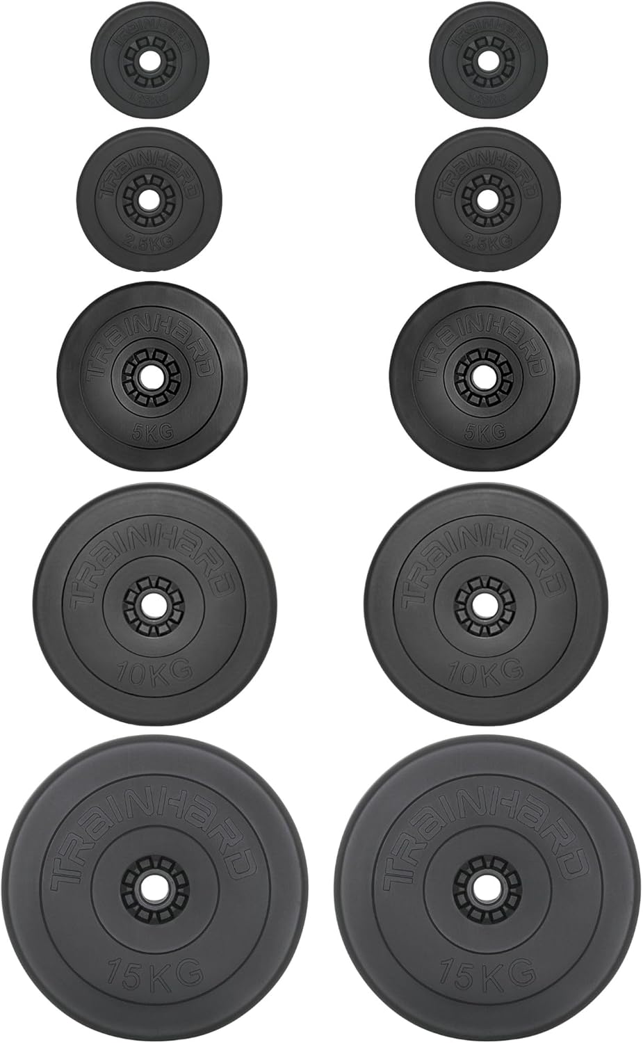 Hantelset mit Langhantelstange (75kg), 75kg