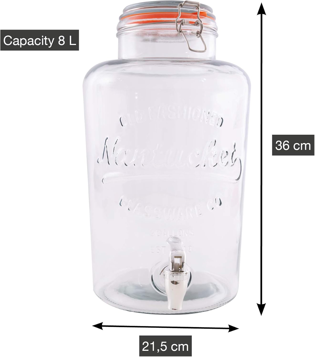 Limonadenspender mit Zapfhahn, 8L