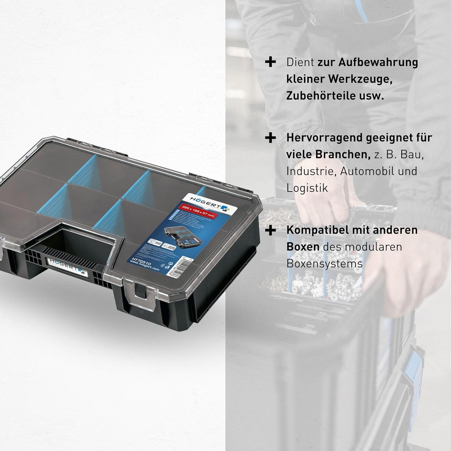 Organizer mit Fächern und verstellbaren Trennwänden, HT7G510 (Organizer)