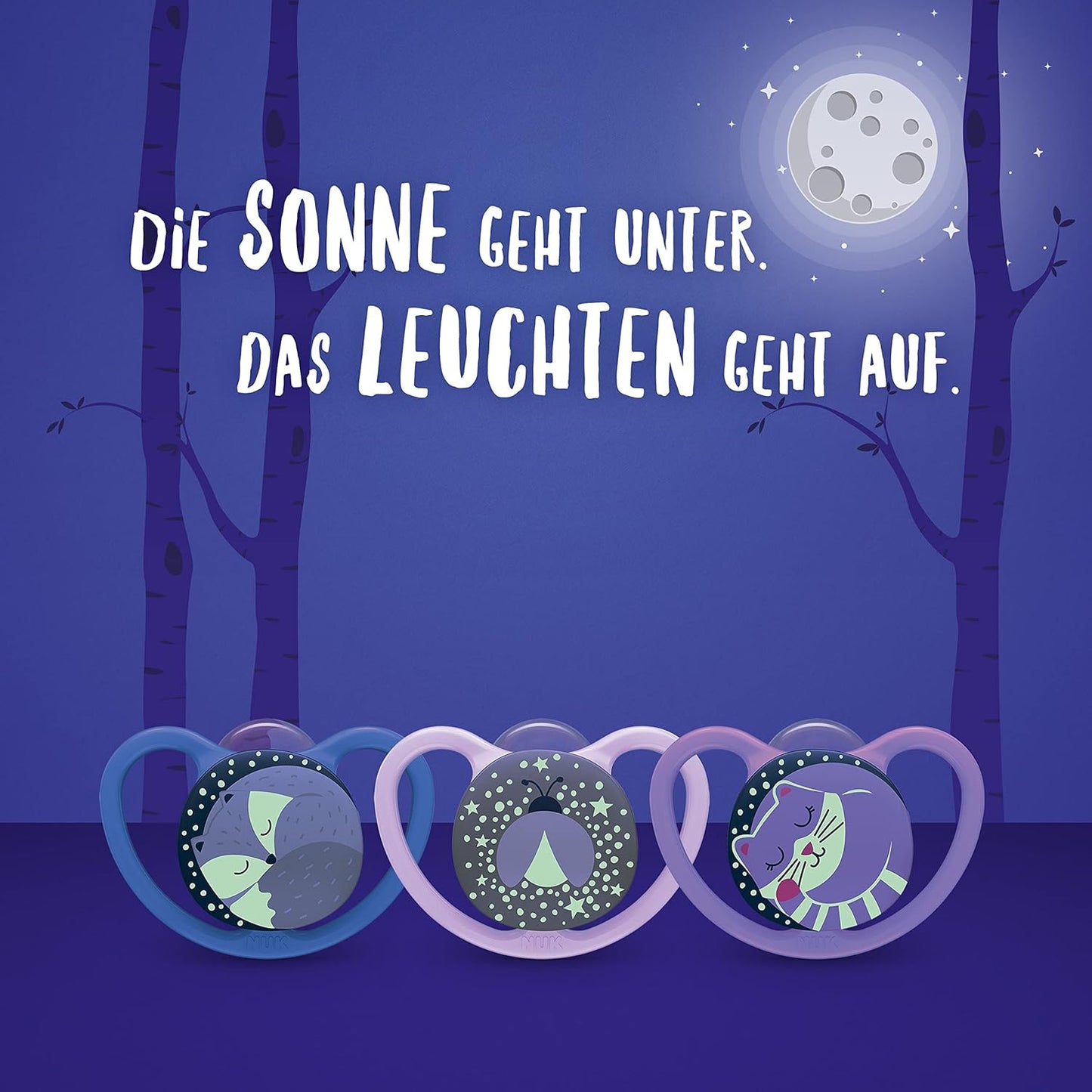 Schnuller-Set 18-36 Monate (4 Stück) leuchtend, 18m+ Rosa