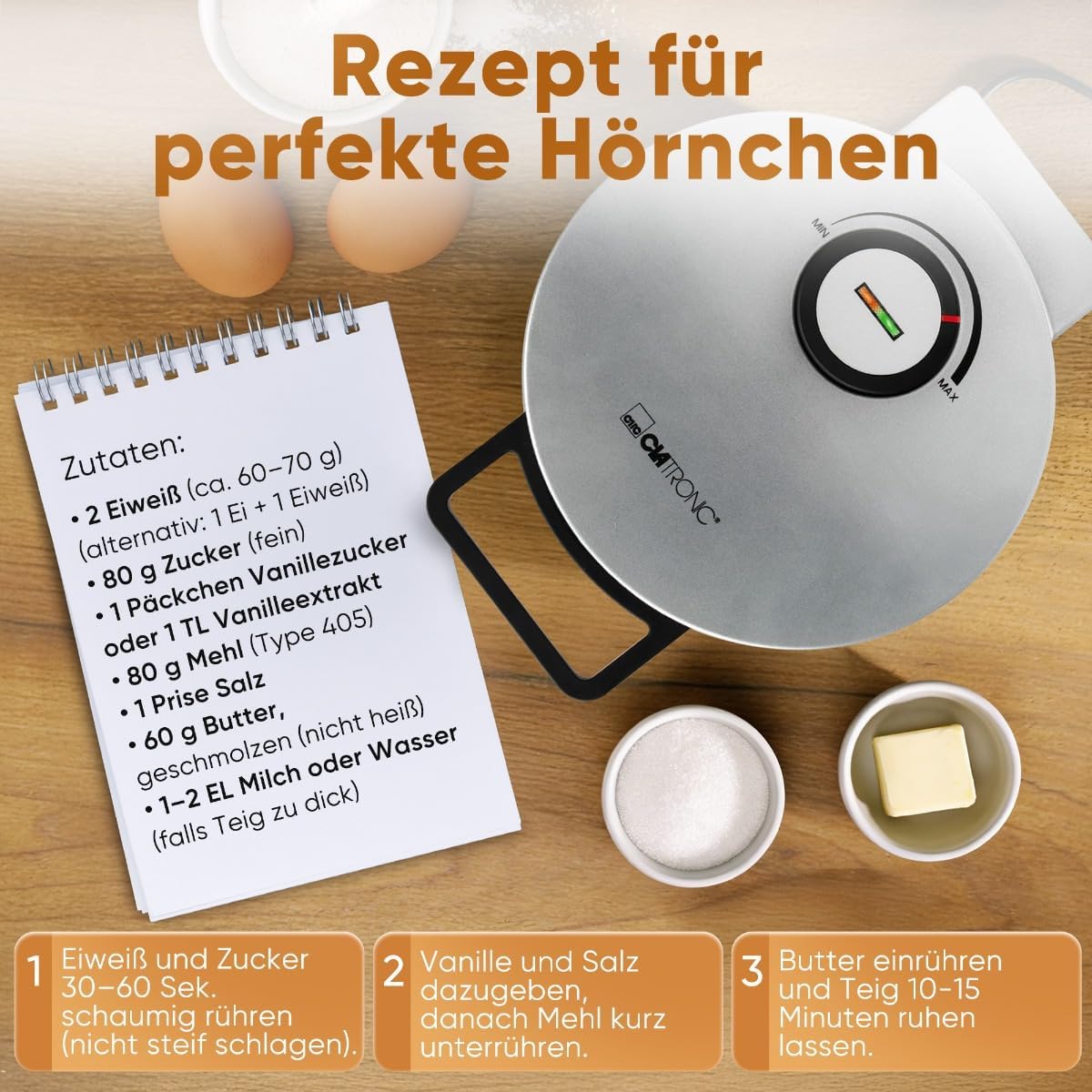Hörncheneisen mit Antihaftbeschichtung, Silber