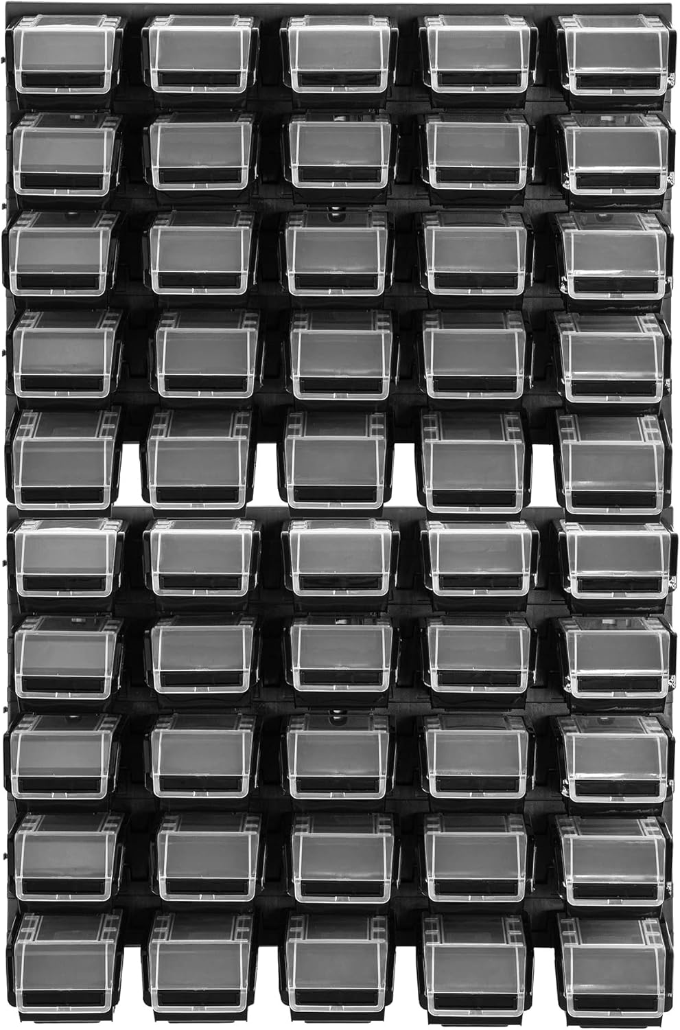 Werkstattwandregal System, 50 tlg. Schwarz