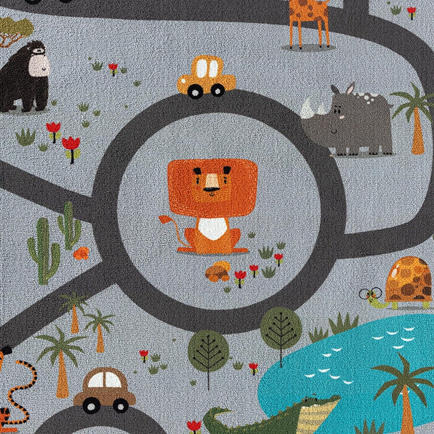Spielteppich Safari, 120 x 160 cm (Rechteckig) Safari Grau
