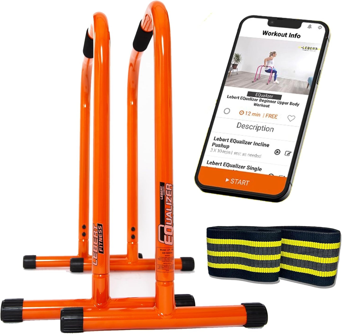 Equalizer Fitnessgerät mit Resistance Band, Orange - L