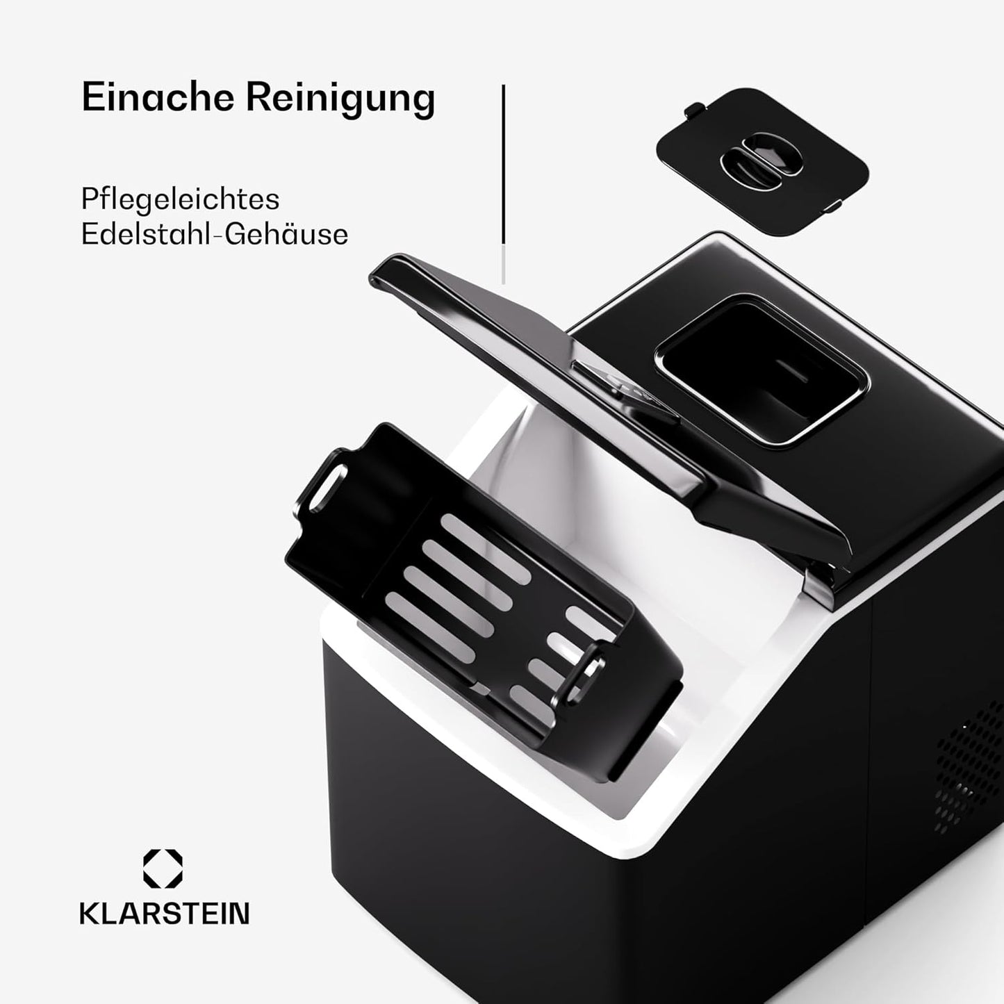 Eiswürfelmaschine, Schwarz