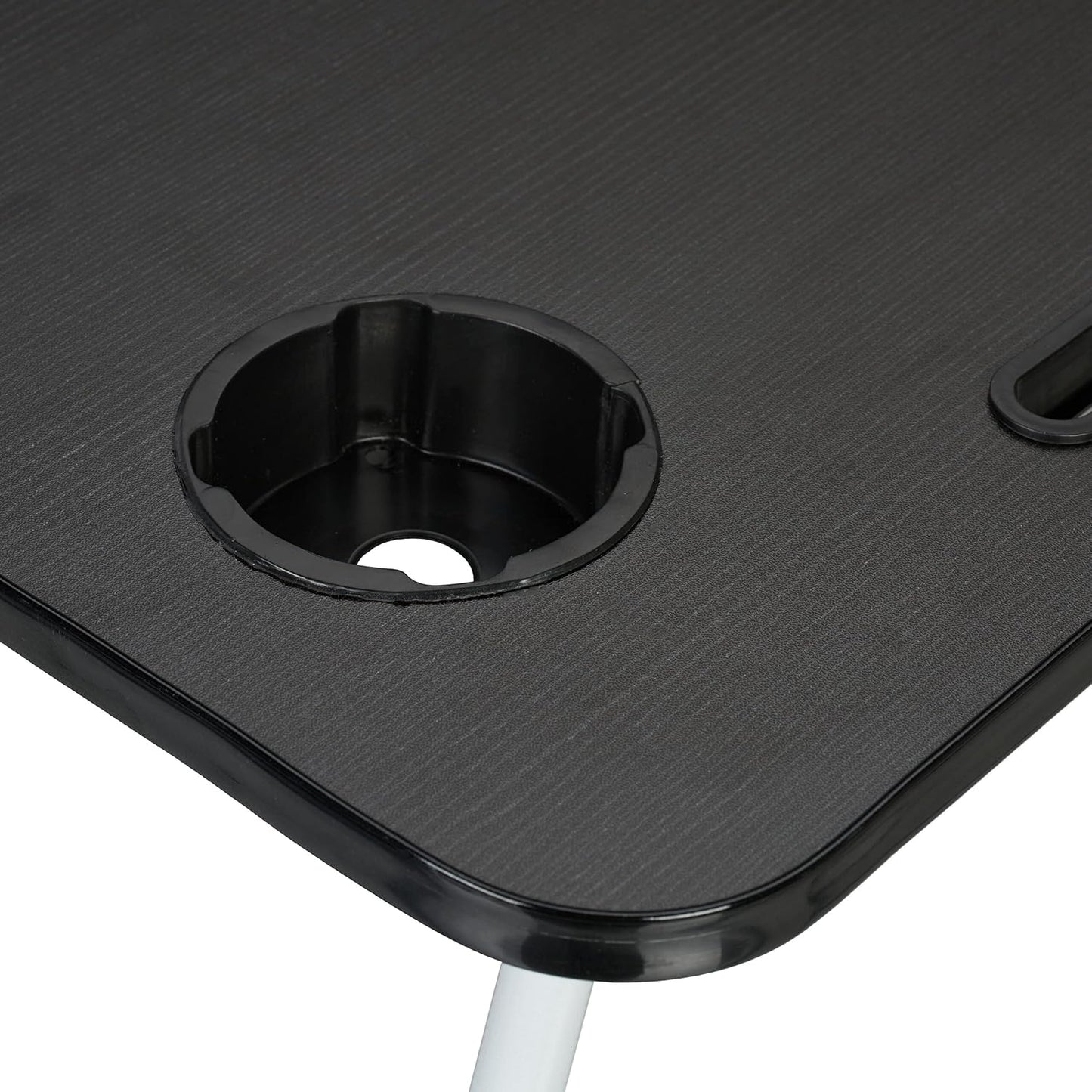 Klappbarer Laptoptisch mit Getränkehalter und Tablethalter