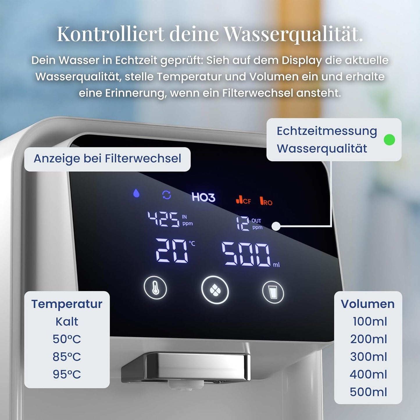 Auftisch Osmoseanlage für Trinkwasser, Weiss