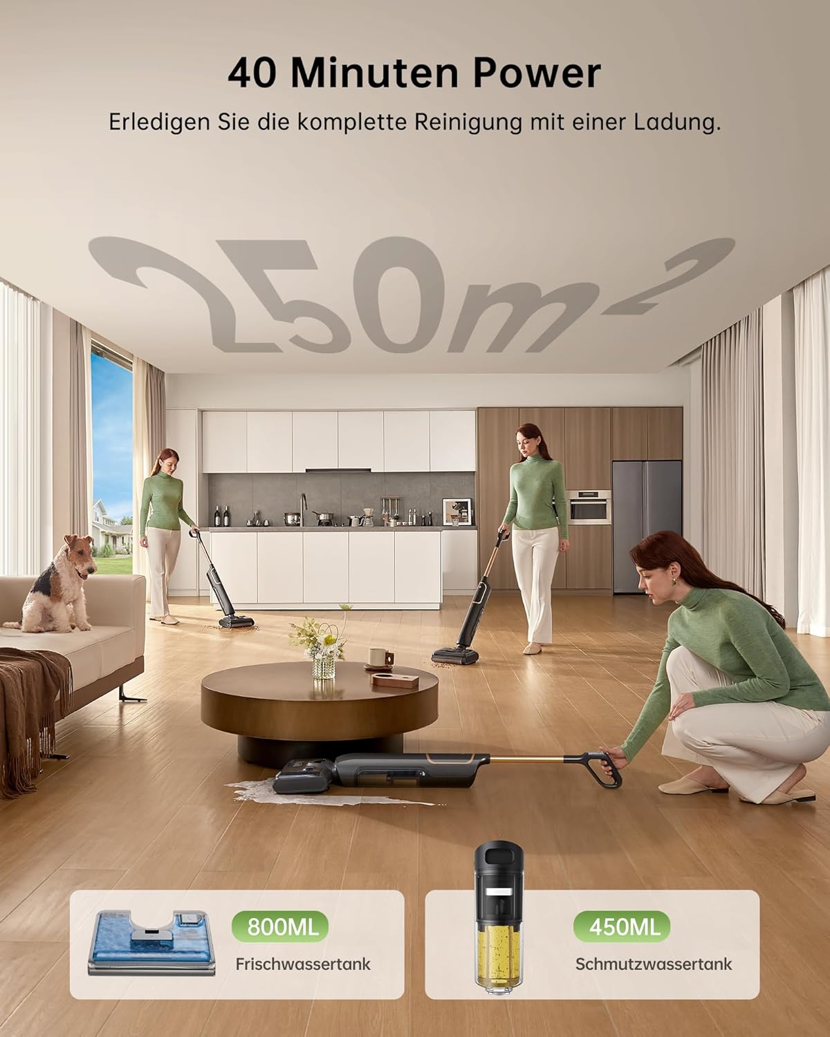 Nass-Trockensauger X7 mit Wischfunktion, Schwarz