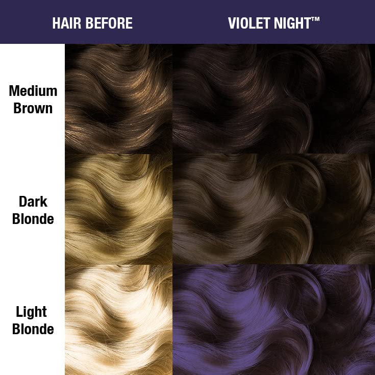 Cream Formula Semi-Permanent Hair Color, Violet Night 118 ml (1er Pack)