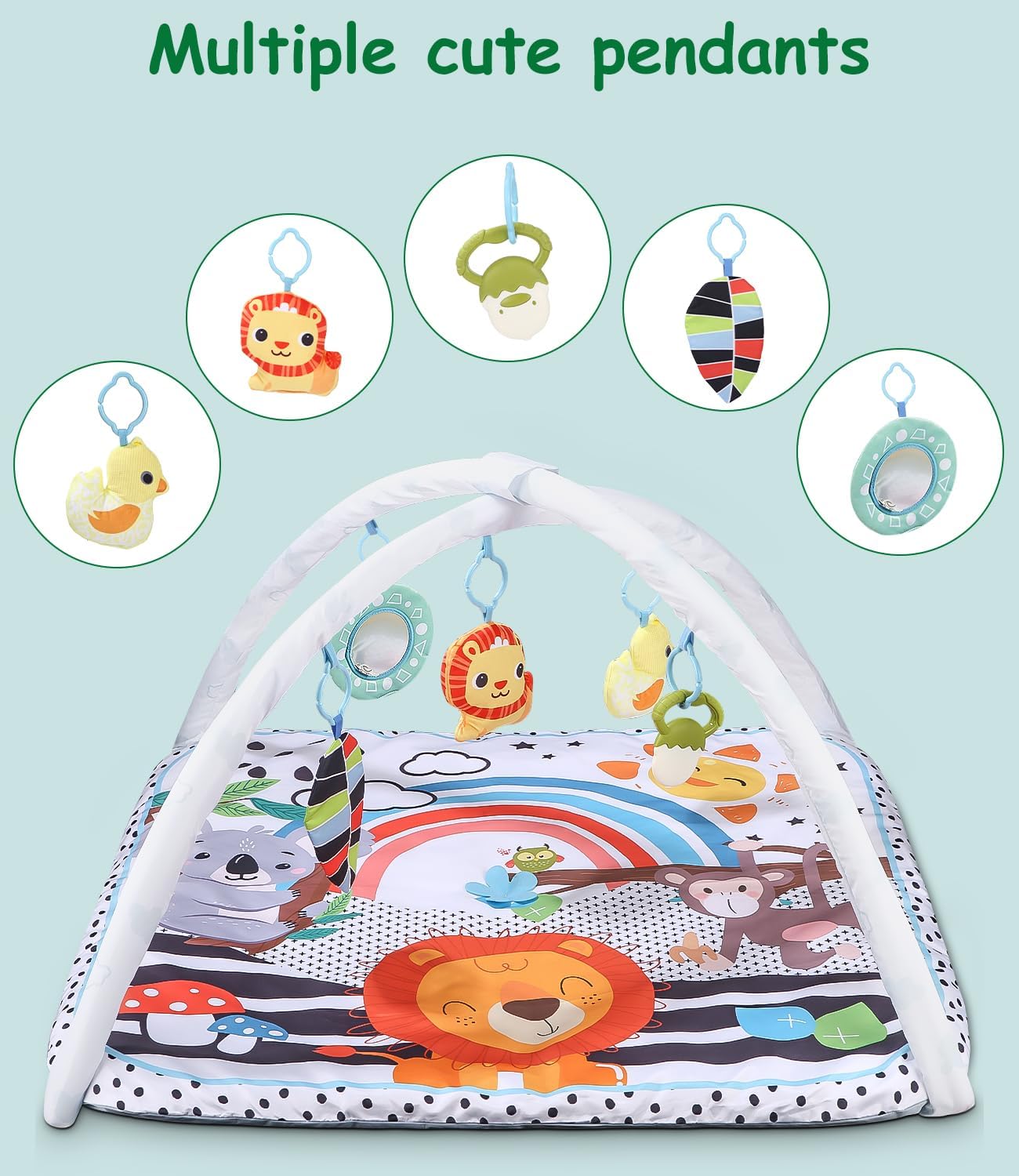Baby-Spielmatte mit Bogen für kognitive Entwicklung