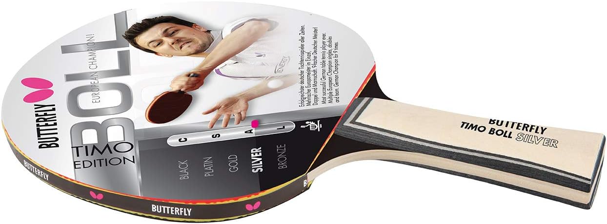 Tischtennisset - 85015 Timo Boll Silver, Bundle mit Case DC1