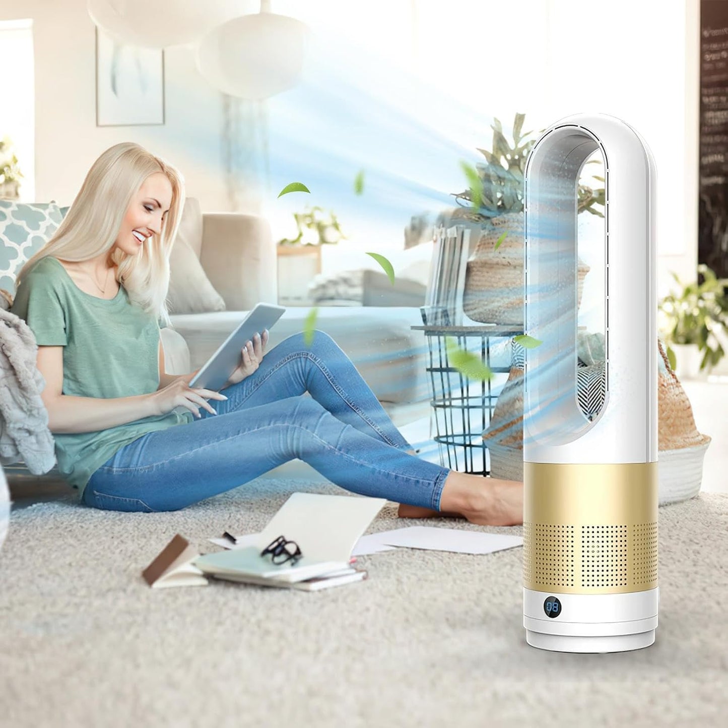 Rotorloser Turmventilator, Gold