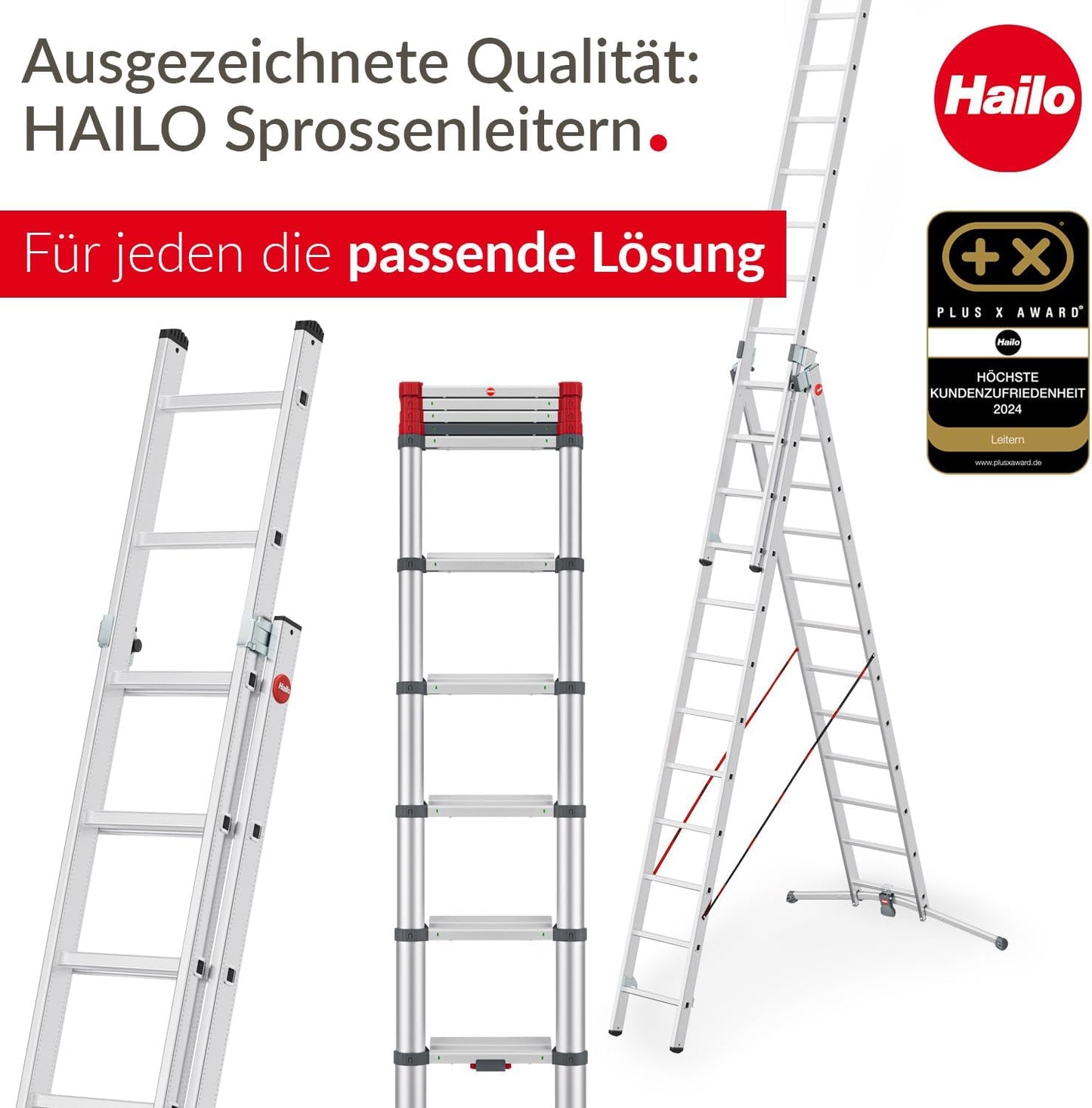 Teleskopleiter T80 FlexLine, 1x11 Sprossen