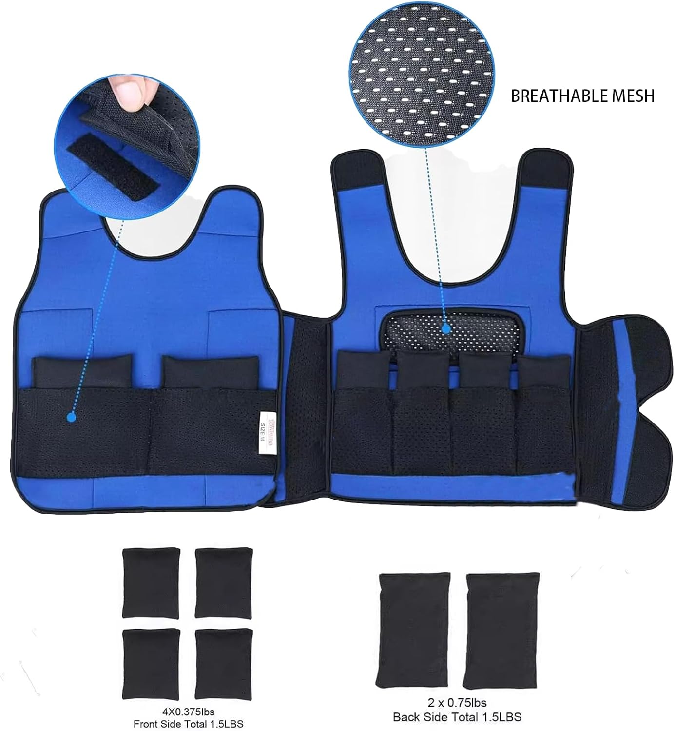 Kompressionsweste für Kinder, blue s