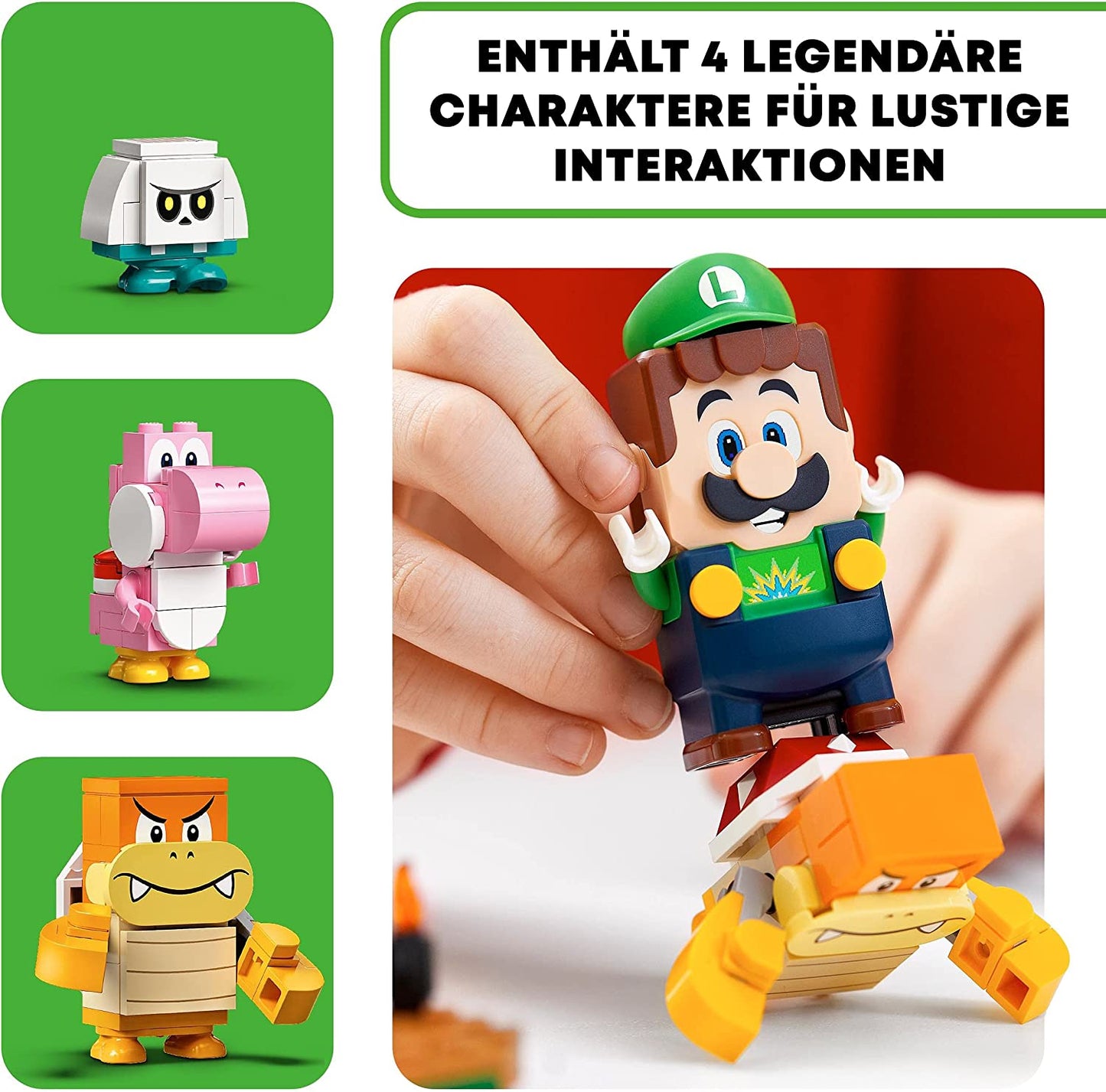 71387 Super Mario Abenteuer mit Luigi - Starterset, Konstruktionsspielzeug, Abenteuer mit Luigi Pack Keine Batterien enthalten