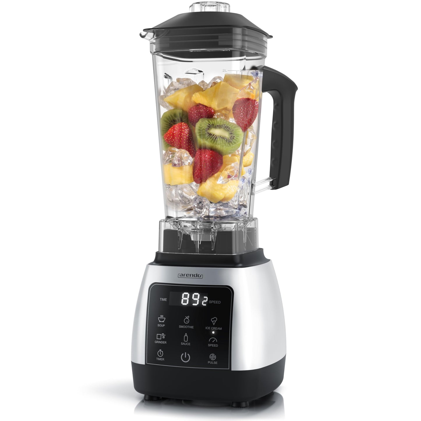 Standmixer mit Timer und Touchpanel, B: Silber