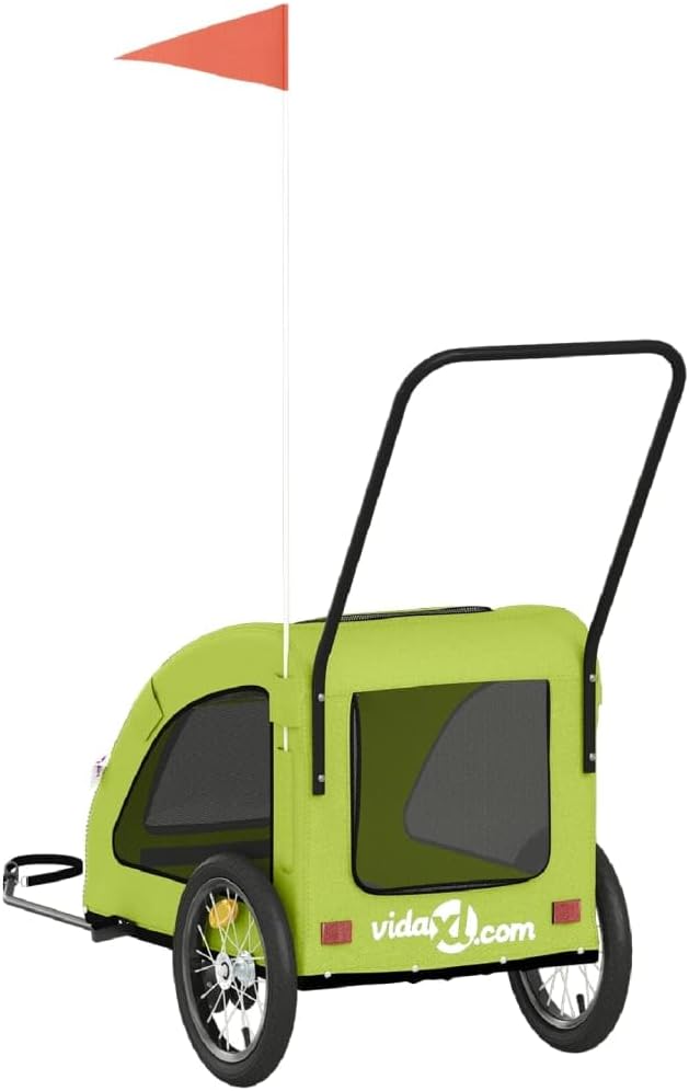 Veloanhänger für Hunde, 63.5 x 124.5 x 66 cm Grün
