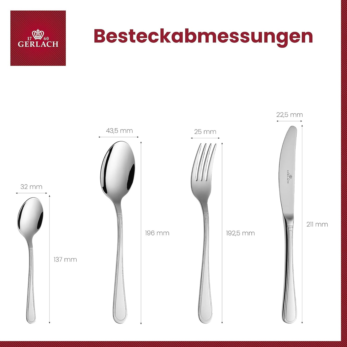 Antica Besteck-Set für 6 Personen, 6 Stk