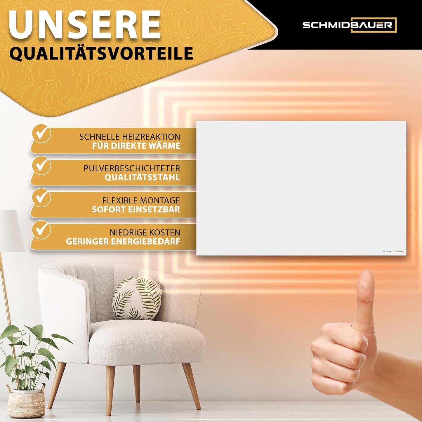 Infrarotheizung Concept 300, 300 Watt (3-6 m²)