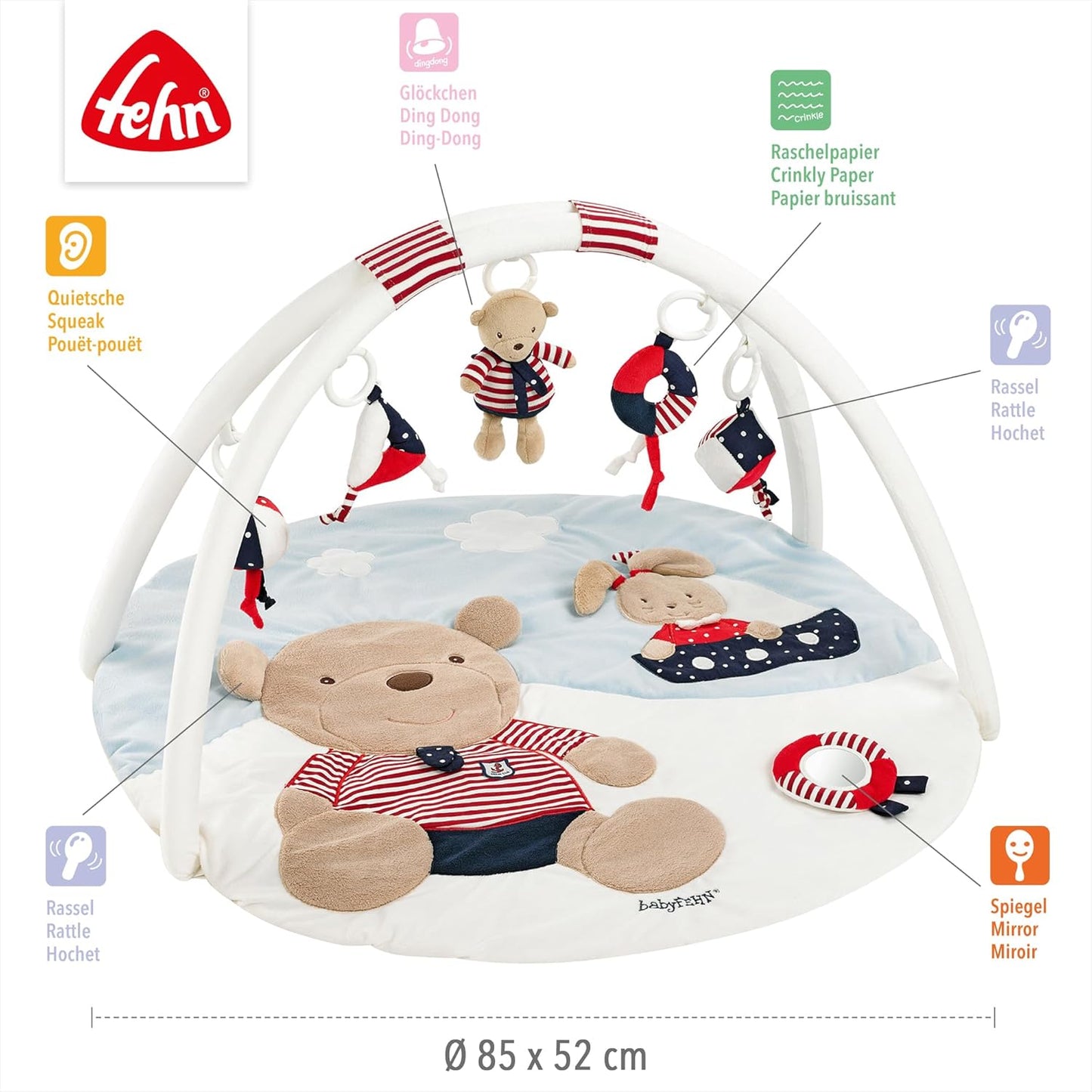 3-D-Activity-Decke mit Spielbogen Ocean Club, Teddy