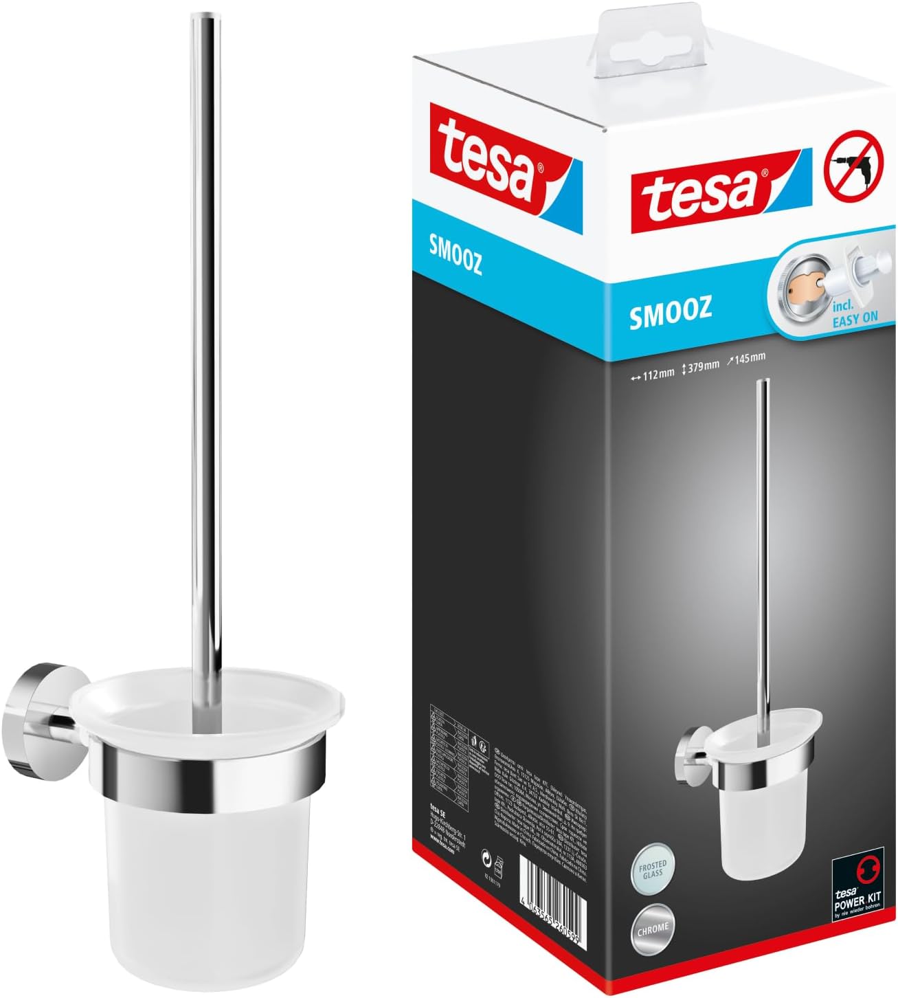 WC-Garnitur Smooz, 137 mm x 97 mm x 410 mm Toilettenbürsten-Set