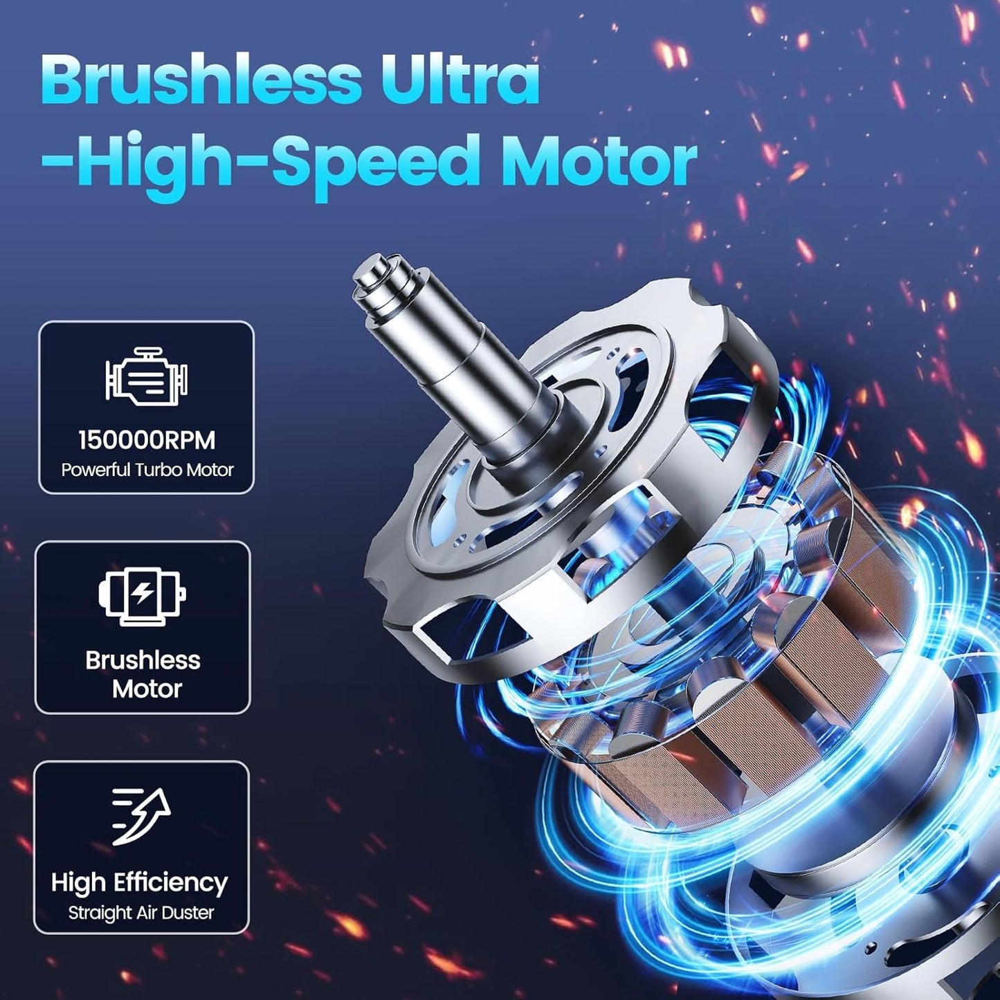 Elektrisches Druckluftgebläse mit Reinigungsset, B-Turbo Air Duster