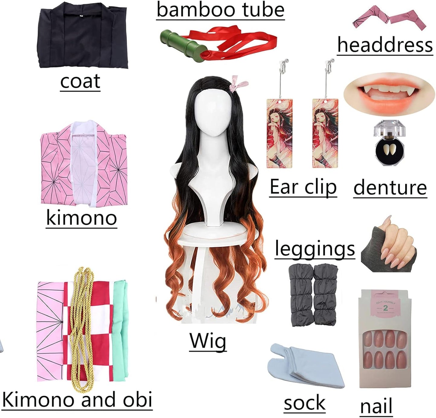 Kimono Kostüm Set, Adult S
