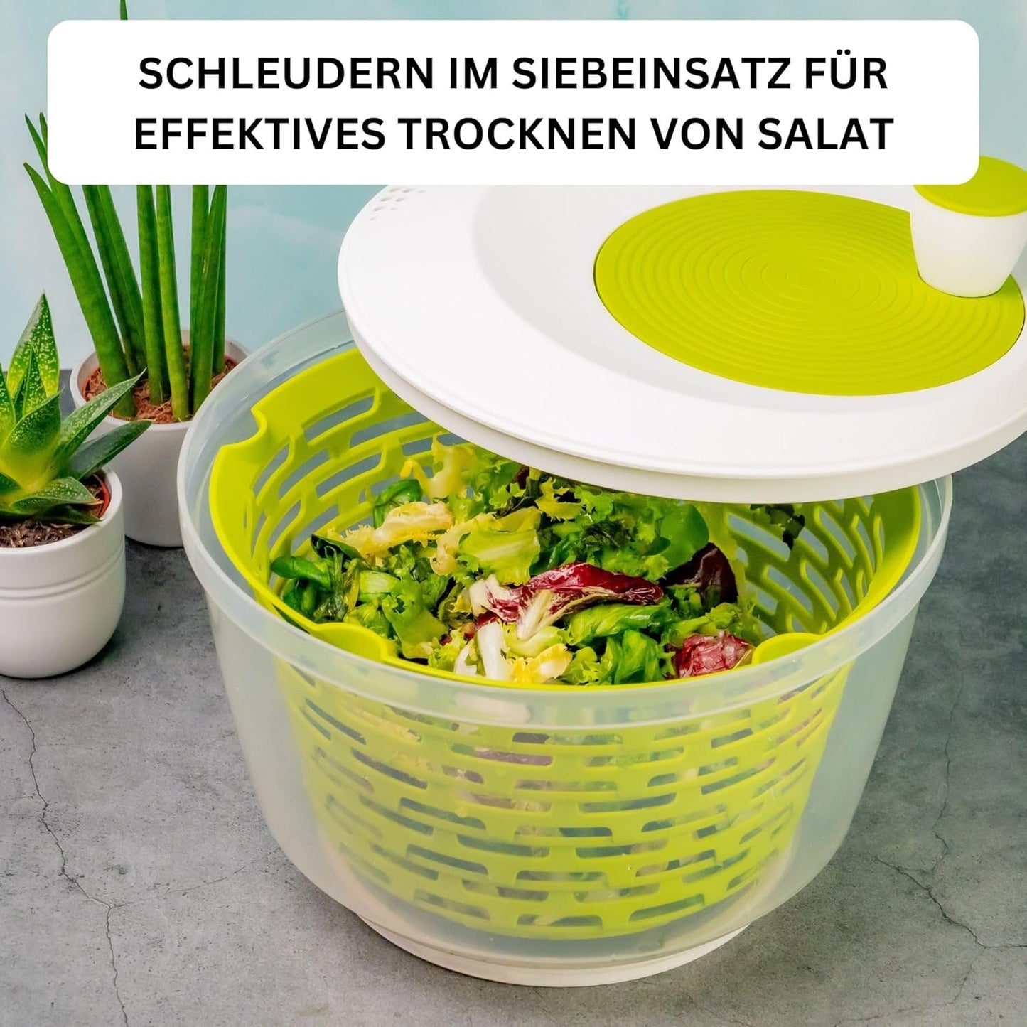 Salatschleuder Spinderella, 4,4 l, apfelgrün