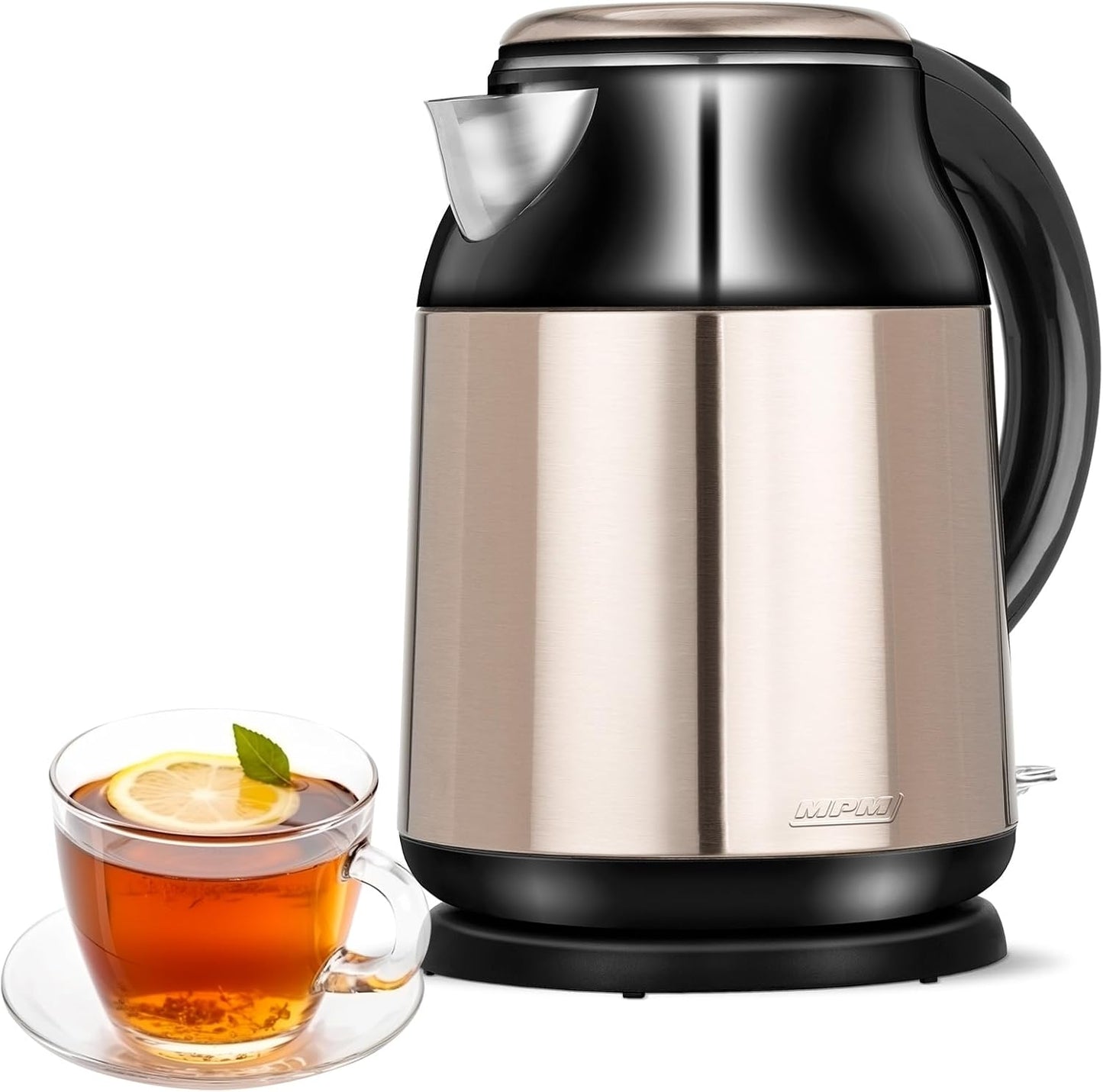 Elektrischer Wasserkocher MCZ-91, Black/ Edelstahl 1.7 Liter