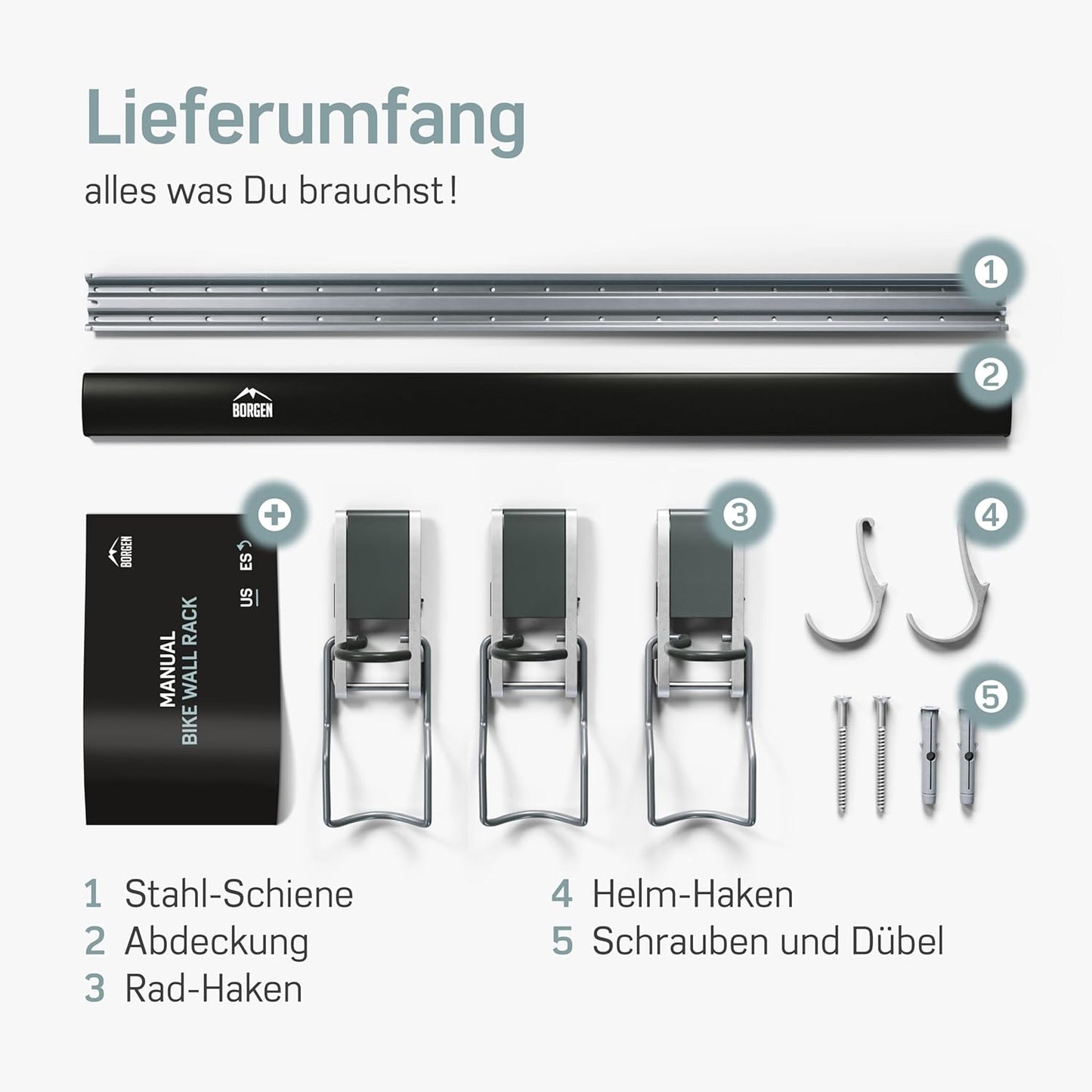 Velo-Wandhalterung für drei Räder, 3er Set