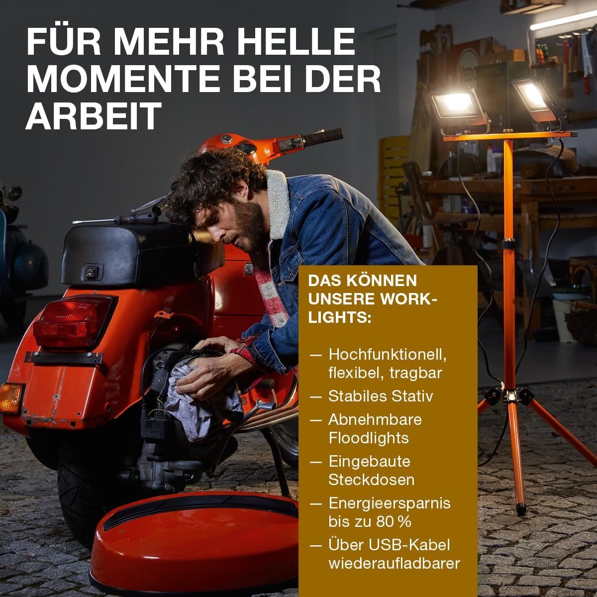 Schwenkbarer LED Baustrahler