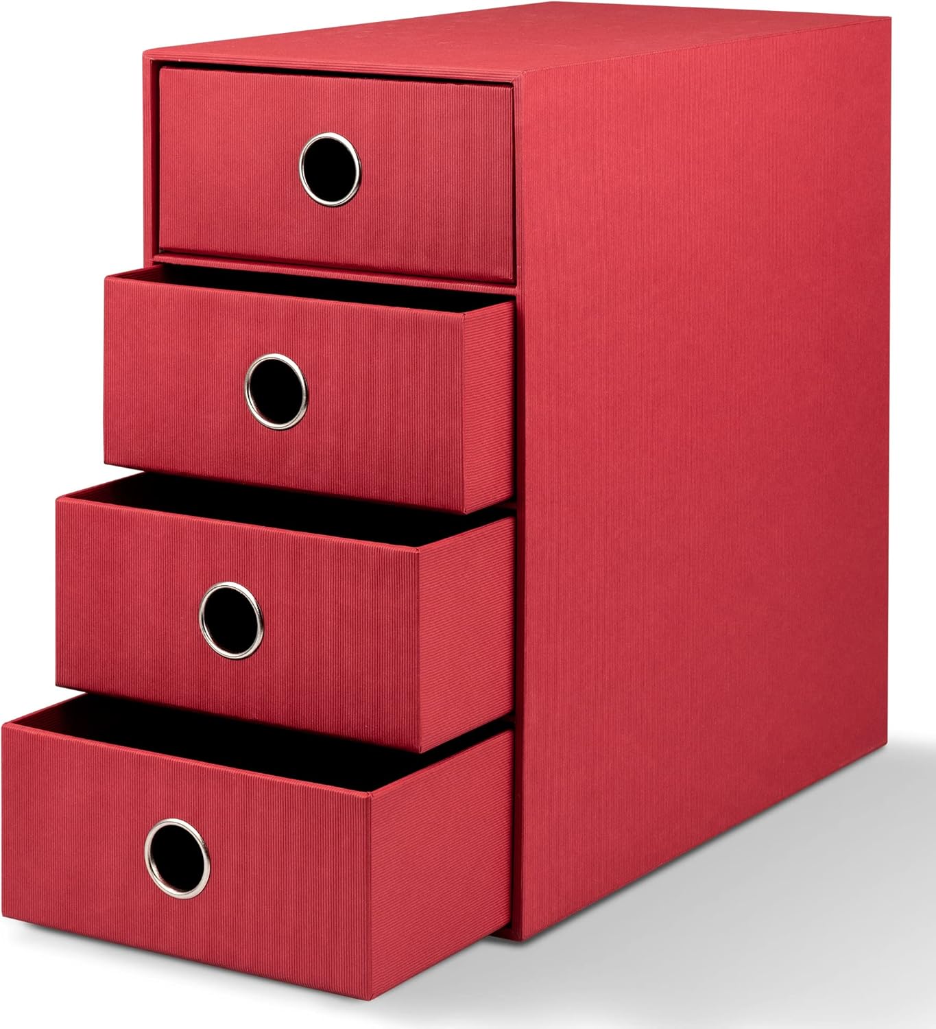Schubladenbox mit 4 Schubladen, Rot
