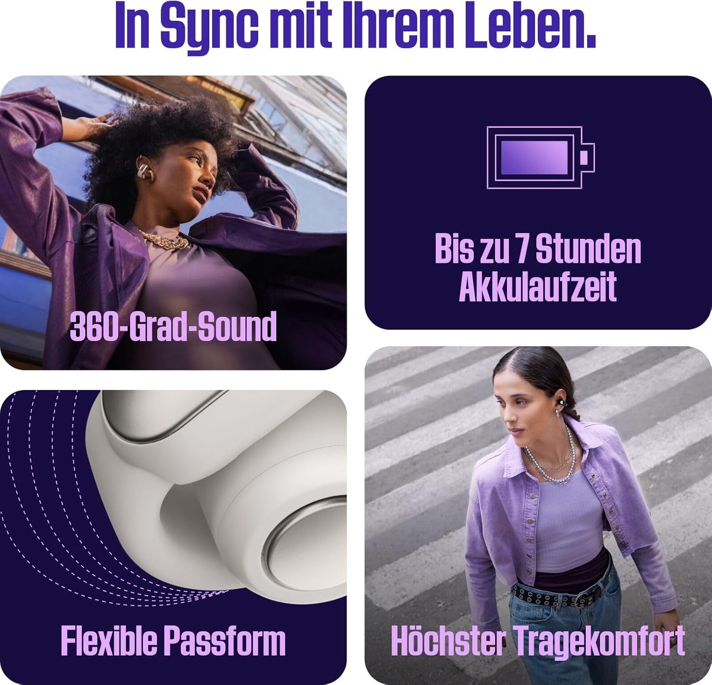 Ultra Open Earbuds, Dunkelviolett