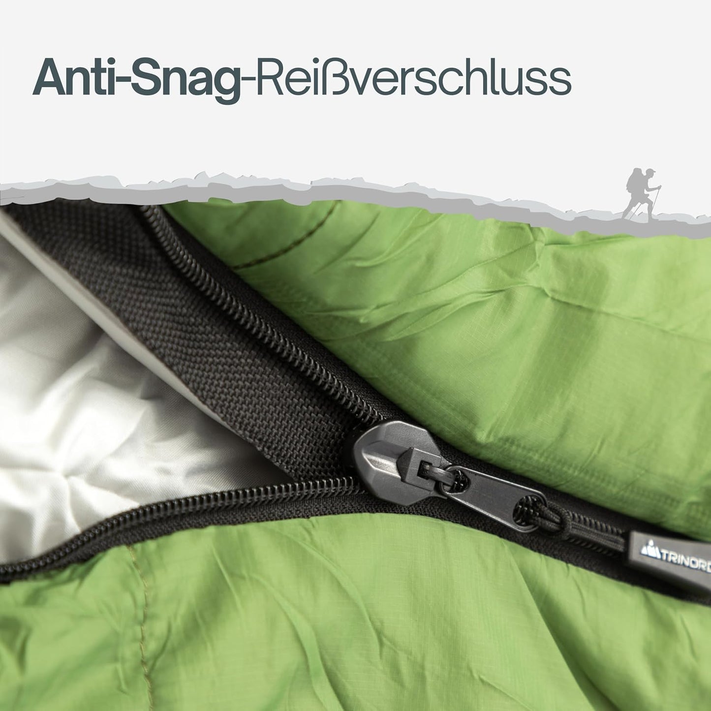 Ultraleichter Deckenschlafsack mit Anti-Klemm-Reissverschluss, Regular