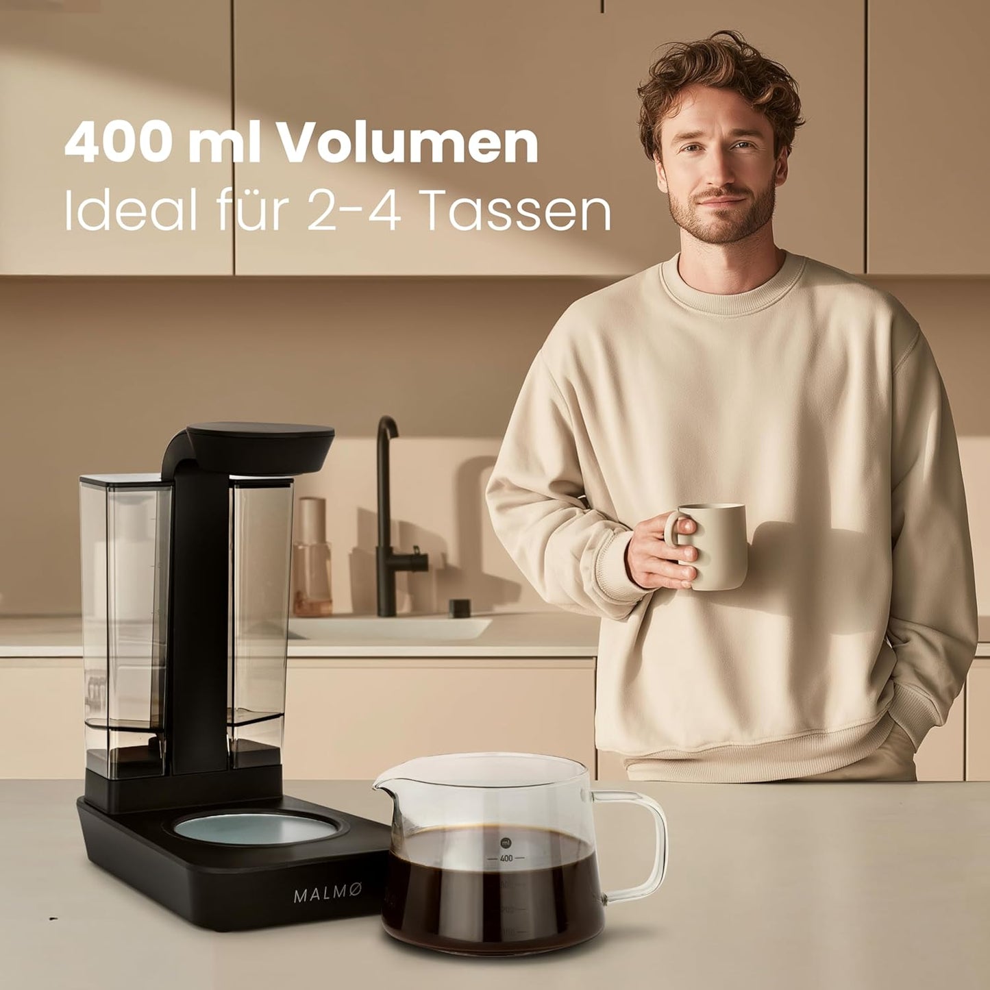 Filterkaffeemaschine mit Duschkopf-System (400ml)
