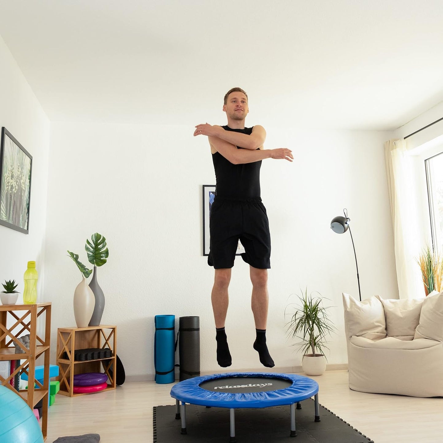 Faltbares Indoor-Fitness-Trampolin