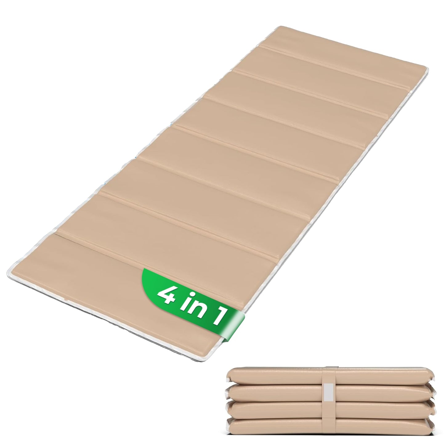 Faltbare 4-in-1 Strandmatte, Beige-Sand