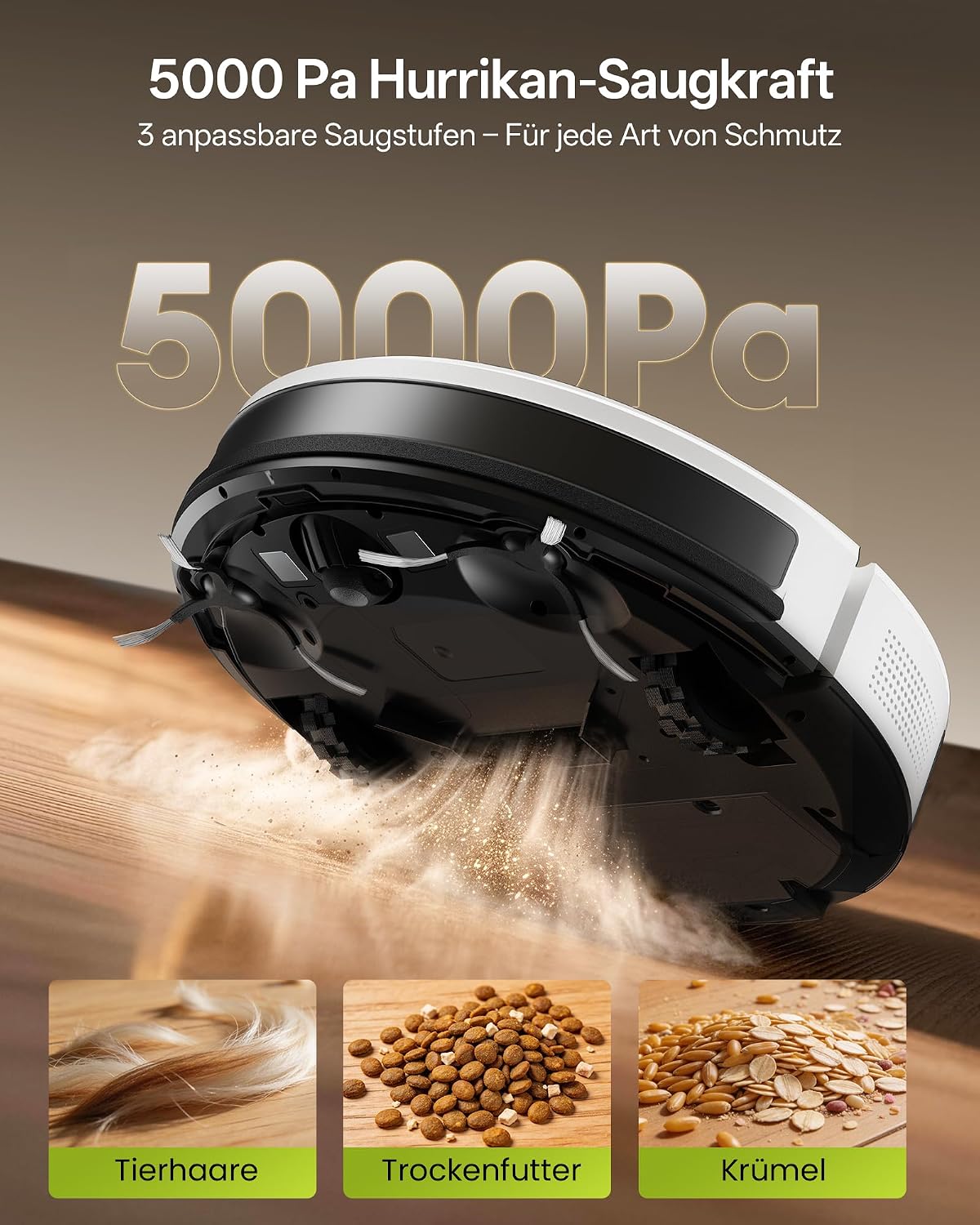 W8 Saugroboter mit Wischfunktion & App-Steuerung