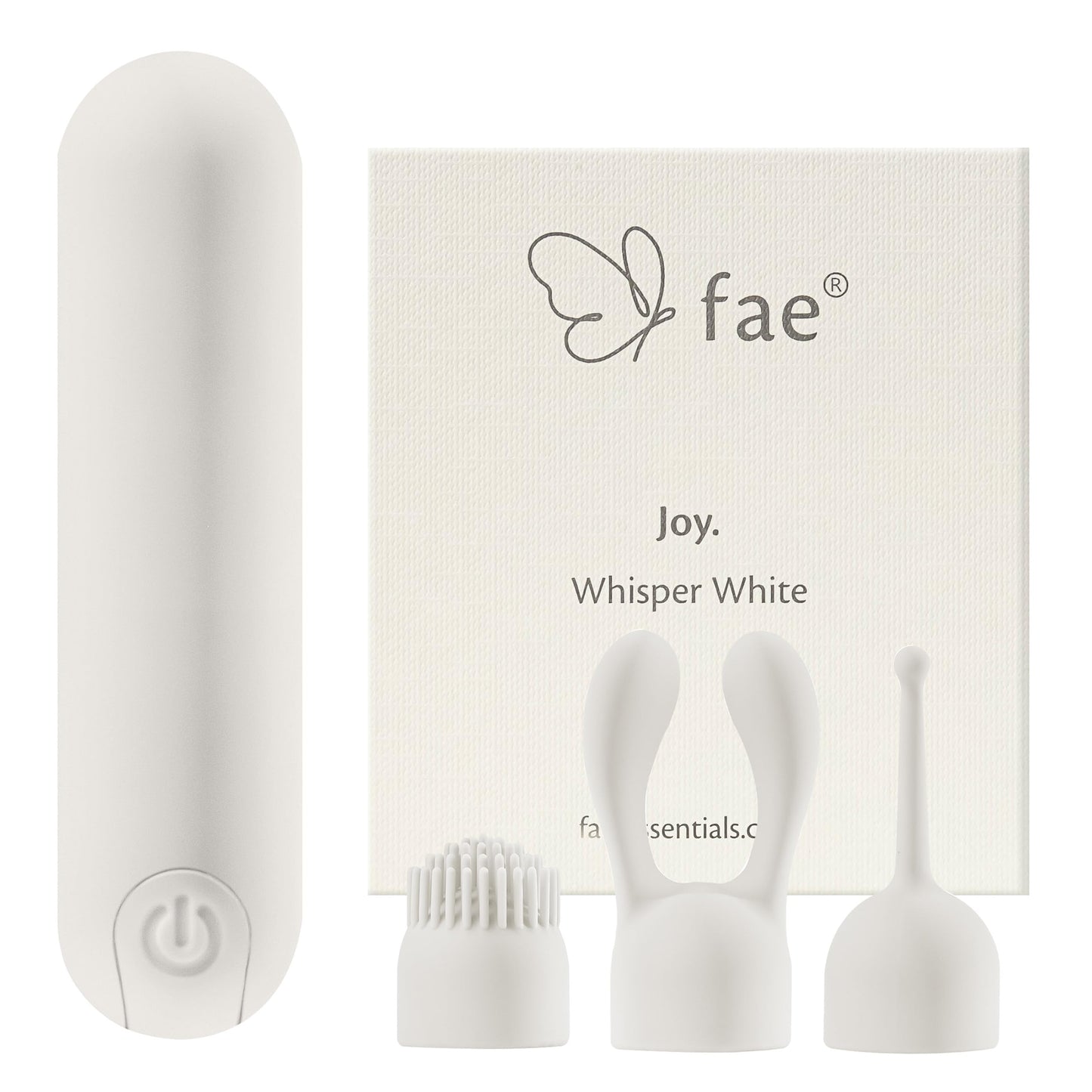 Mini-Vibratorenset mit 10 Modi & 3 Aufsätzen, Whisper White