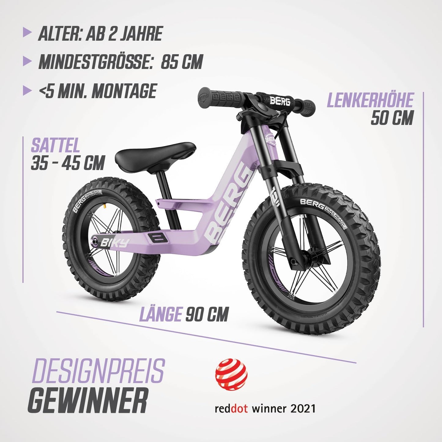 Biky Cross Laufrad, Violett