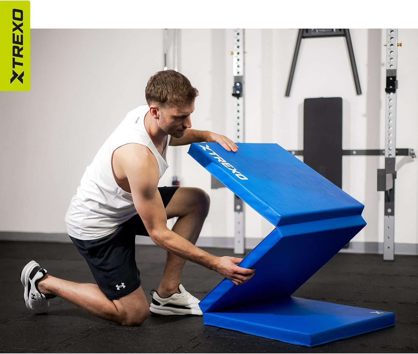 Faltbare Turnmatte für Fitness, Blau