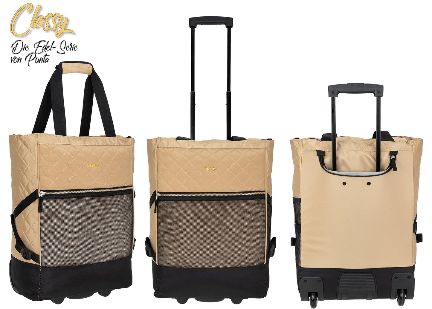 Faltbares Einkaufstrolley-Set, Gold Classy 10422-2900